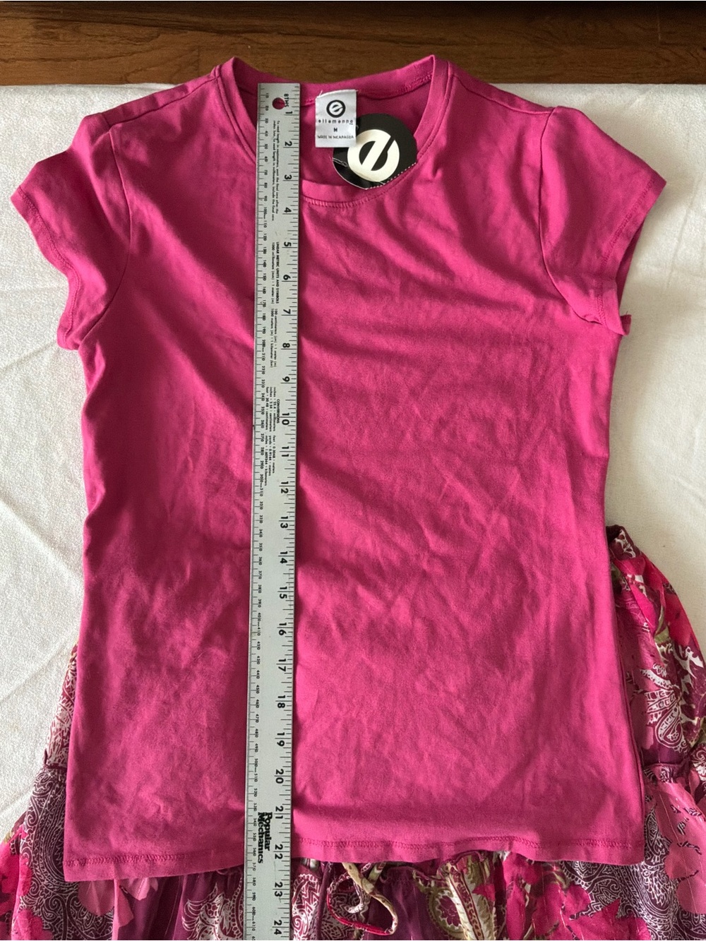 ******* Hot Pink Tee with Floral Tiered Maxi Skirt b7 ******* - Picture 2 of 9